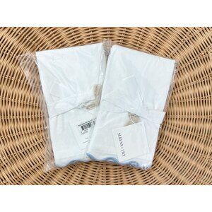 NEW Serena & Lily Wave Percale Euro Pillow Shams (Set of 2)-Coastal Blue